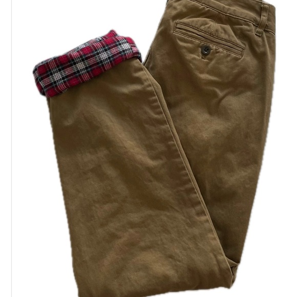 Women’s Eddie Bauer  Legend Wash Flannel-Lined Khaki Chinos  Size 2 - Picture 8 of 15